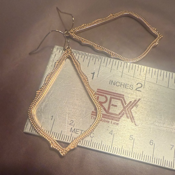 Kendra Scott Large Sophee 14K Rose Gold Plated Drop Earrings - Picture 4 of 5